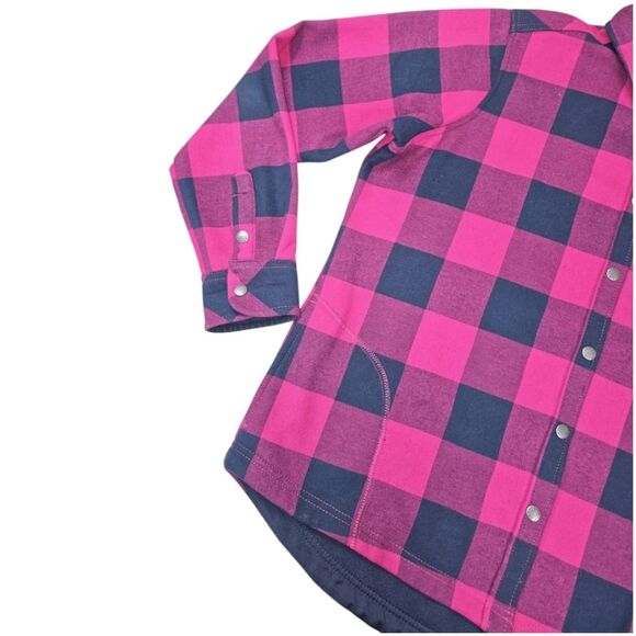 ORVIS PLAID BUTTON UP FLEECE - Picture 2 of 7